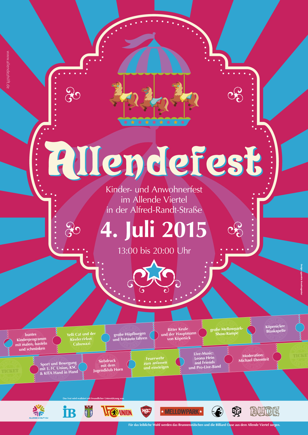 Plakat vom ersten Allendefest